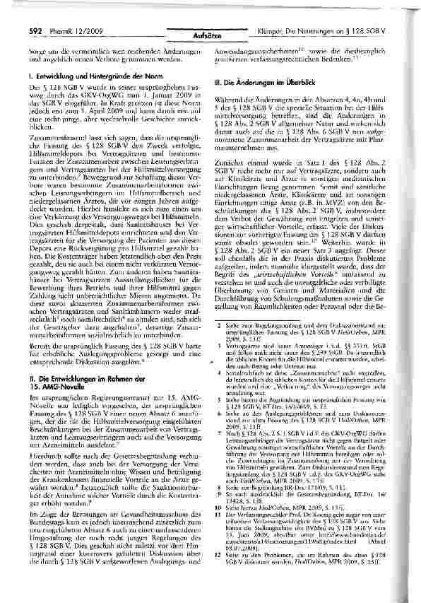 Vorschauseite 2: Die Neuerungen in § 128 SGB V durch die 15. AMG-Novelle -Alter Wein in neuen Schläuchen!