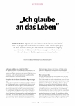 Vorschauseite 1: "Ich glaube an das Leben"