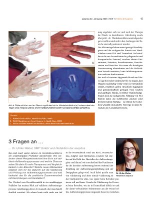 Vorschauseite 3: Aktion Saubere Hände – Hygienestandards leben und Patientensicherheit stärken