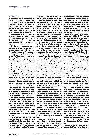 Vorschauseite 2: Cybersicherheit Verminderte Haftung