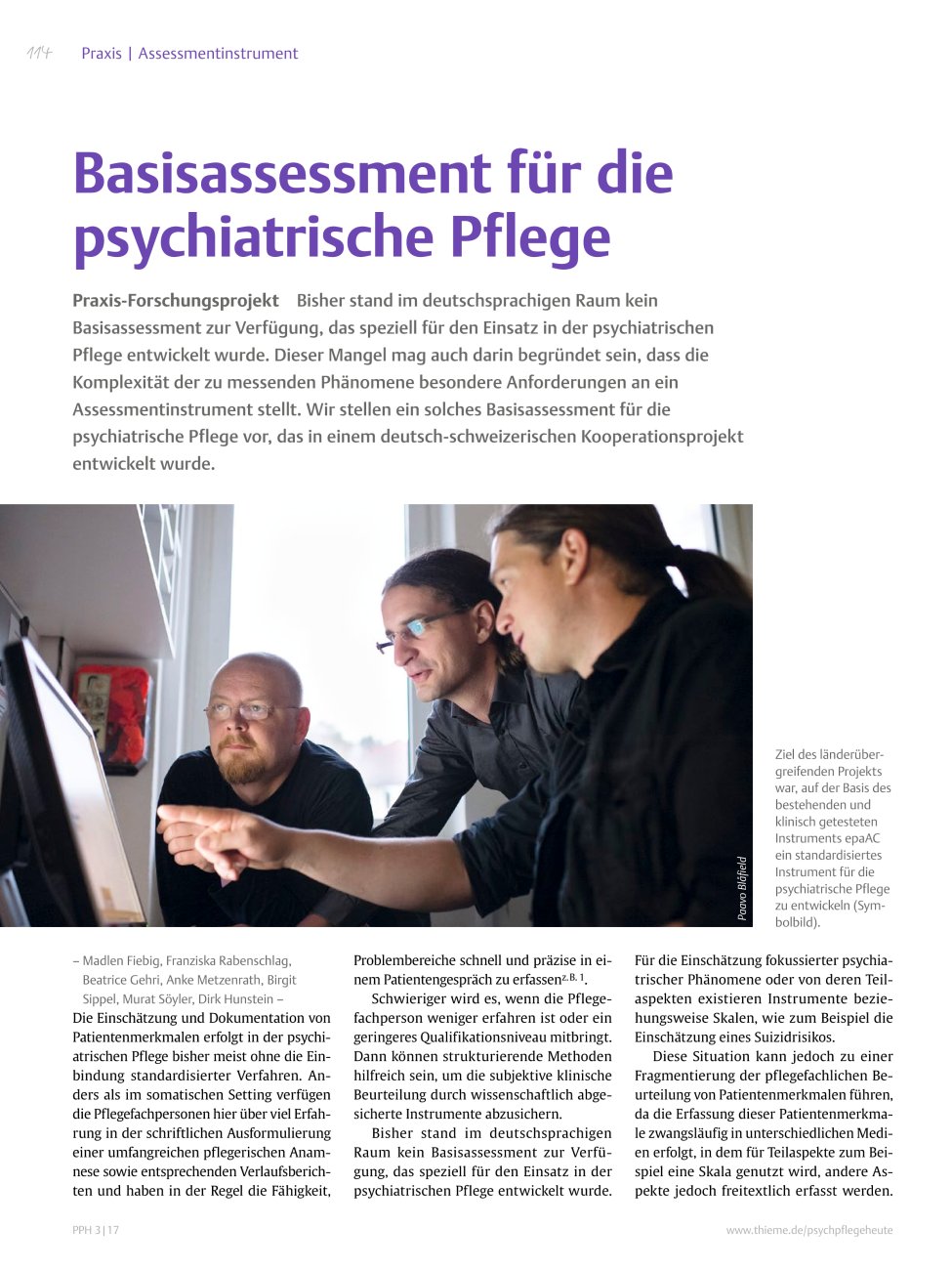 Vorschauseite 1: Basisassessment für die psychiatrische Pflege