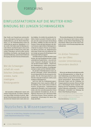 Vorschauseite 1: Einflussfaktoren auf die Mutter-Kind-Bindung bei jungen Schwangeren