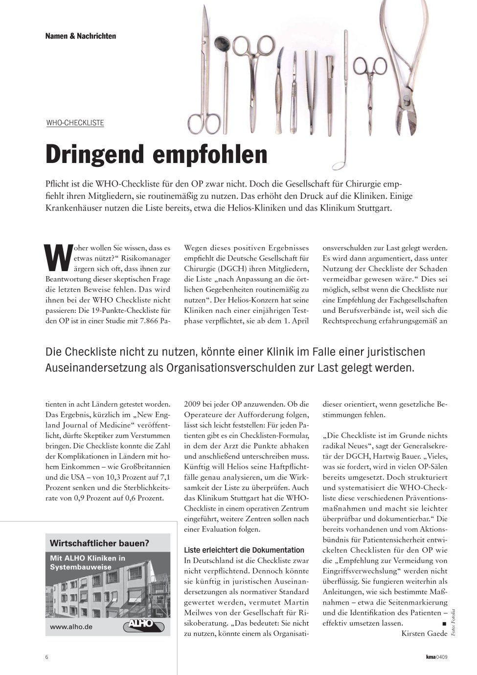 Vorschauseite 1: Dringend empfohlen