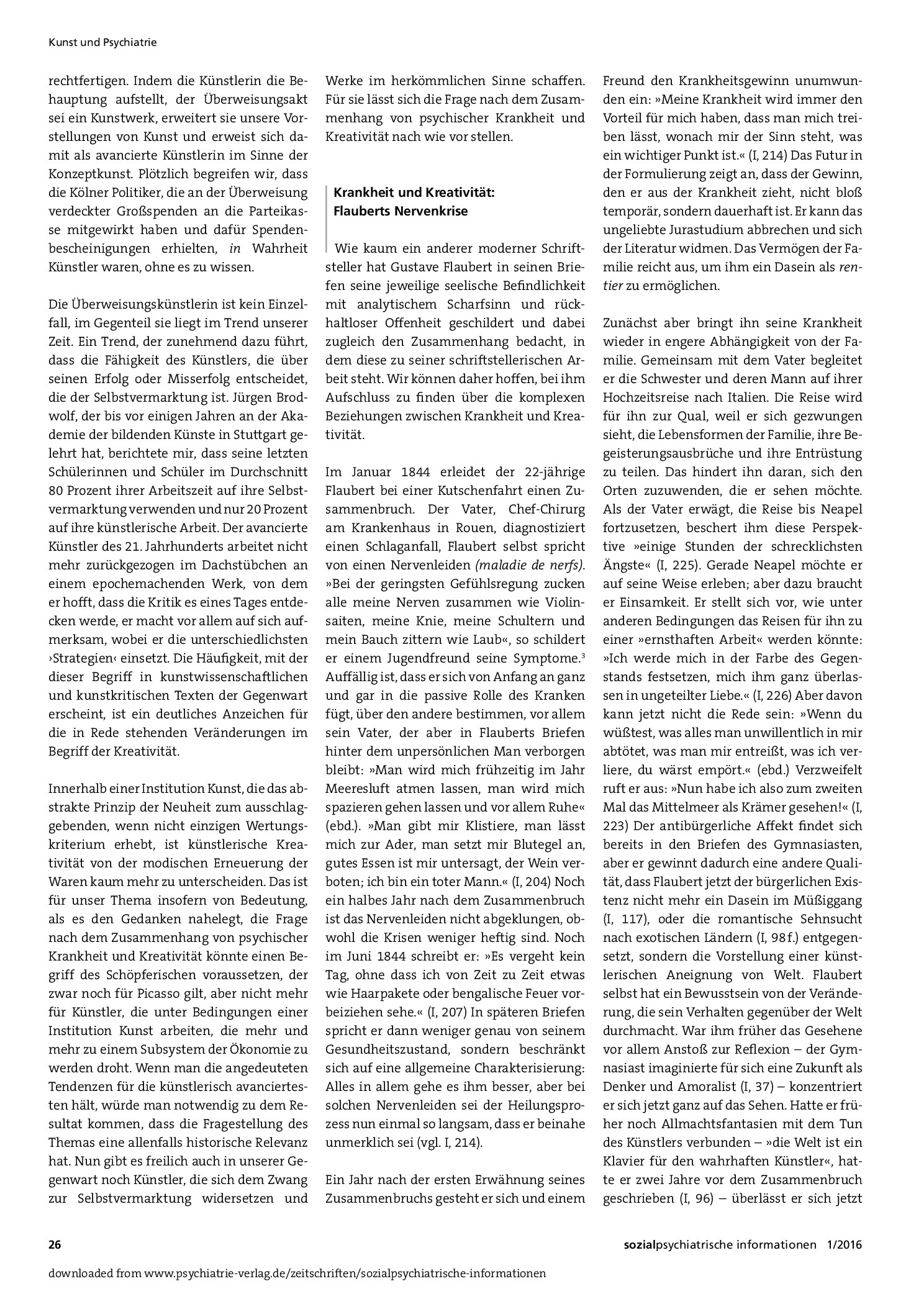 Vorschauseite 3: Psychische Krankheit und Kreativität: Der Fall Gustave Flaubert