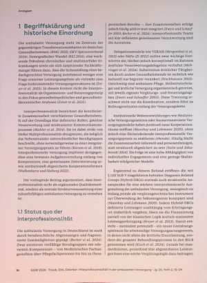 Vorschauseite 2: Interprofessionalität in der ambulanten Versorgung