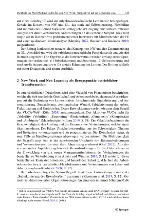 Vorschauseite 3: Die Rolle der Weiterbildung in der Ära von New Work: Perspektiven auf die Bedeutung von Lernen in der Personalentwicklung