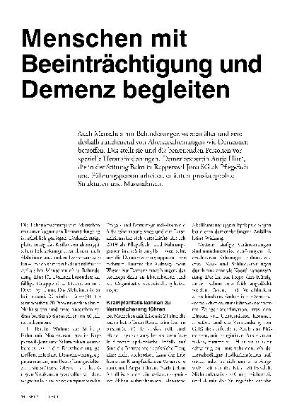 Vorschauseite 1: Menschen mit Beeinträchtigung und Demenz begleiten