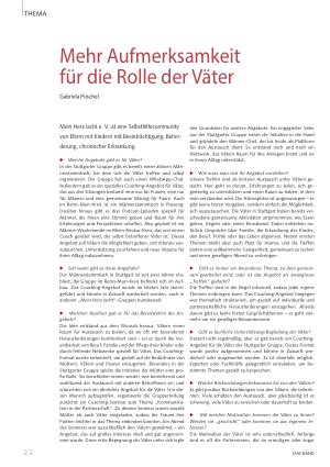 Vorschauseite 1: Mehr Aufmerksamkeit für die Rolle der Väter