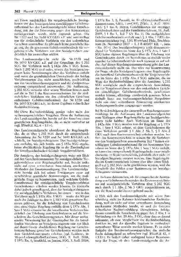 Vorschauseite 3: Vergabe von Rabattverträgen — Grundsatzentscheidung zu den Gerichtskosten der Landessozialgerichte