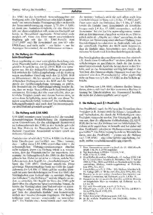 Vorschauseite 2: Die Haftung des Pharmaherstellers beim Einzelimport und beim Compassionate Use