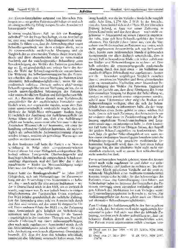 Vorschauseite 3: Rechtsfragen bei der Anwendung eines nicht zugelassenen Arzneimittels