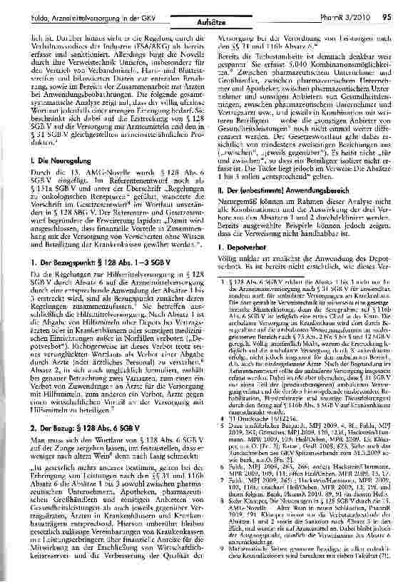 Vorschauseite 2: Alter Wein oder alles Essig? Zur Erstreckung von § 128 SGB V auf dieArzneimittelversorgung in der GKV
