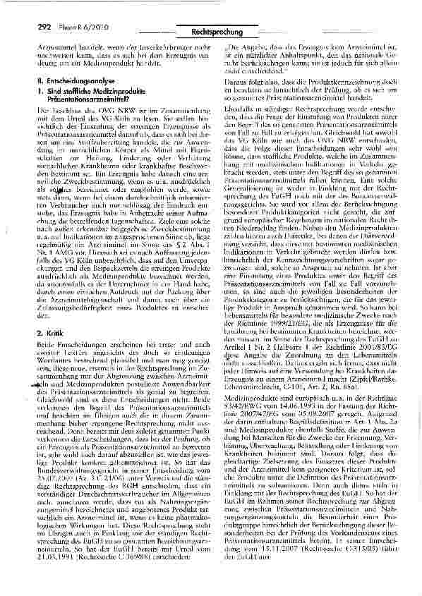 Vorschauseite 4: Zur Voraussetzung für die Anwendung des § 2 Abs. 3a AMG
