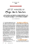 Vorschauseite 1: Jetzt handeln! Pflege stark machen.