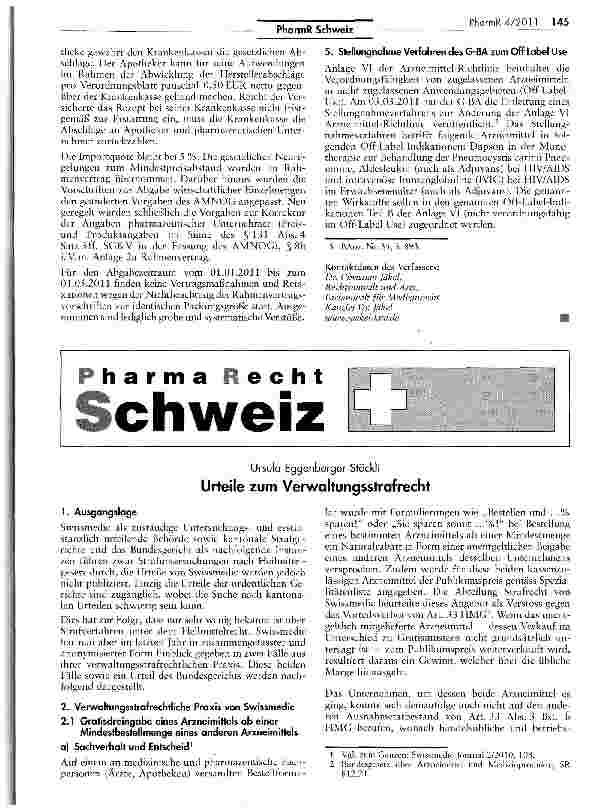 Vorschauseite 1: Urteile zum Verwaltungsstrafrecht