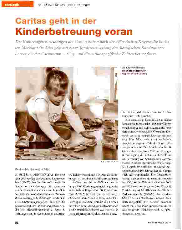 Vorschauseite 1: Caritas geht in derKinderbetreuung voran