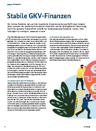 Vorschauseite 1: Stabile GKV-Finanzen