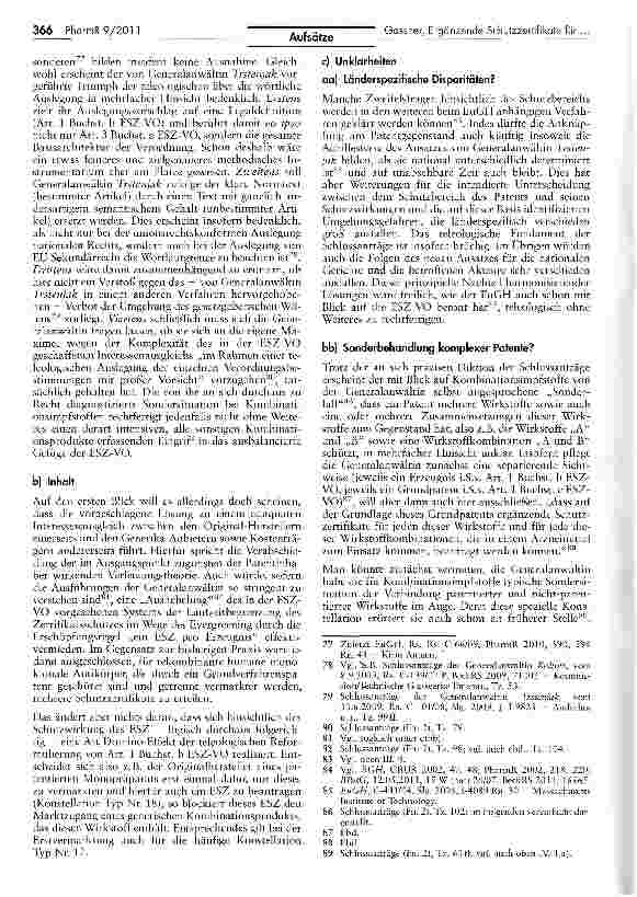 Vorschauseite 6: Ergänzende Schutzzertifikate für Kombinationsprodukte —eine neue Kombinatorik?