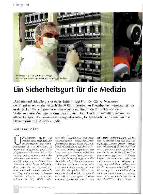 Vorschauseite 1: Ein Sicherheitsgurt für die Medizin