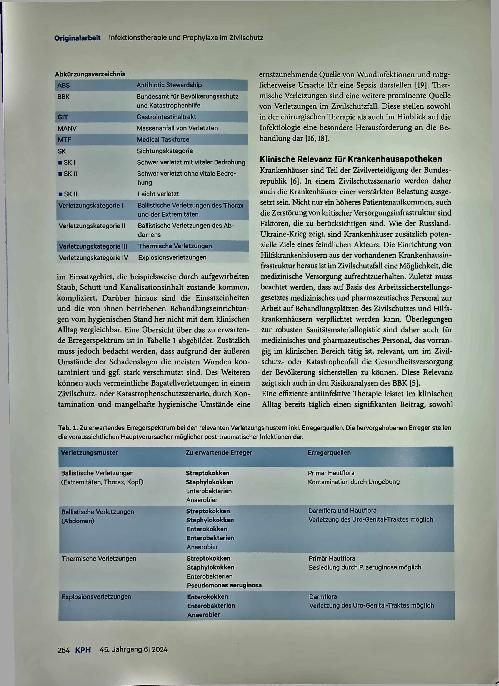 Vorschauseite 2: Analyse der Sanitätsmaterialbevorratung der Bundes Basispakete A im Hinblick auf Infektionstherapie und Prophylaxe.