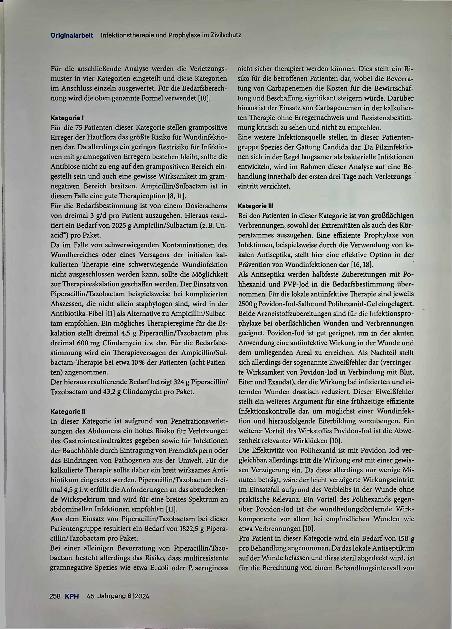 Vorschauseite 6: Analyse der Sanitätsmaterialbevorratung der Bundes Basispakete A im Hinblick auf Infektionstherapie und Prophylaxe.