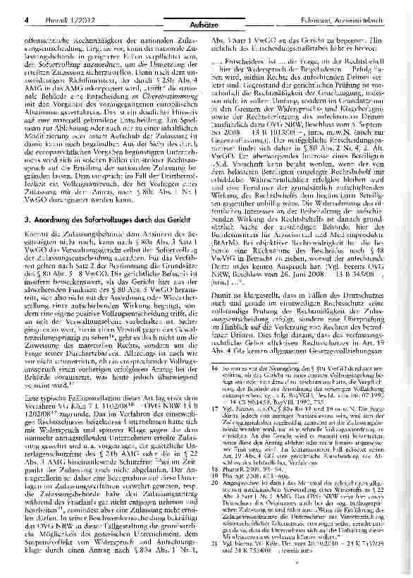 Vorschauseite 4: Sofortvollzug und Einstweiliger Rechtsschutz im Arzneimittelrecht