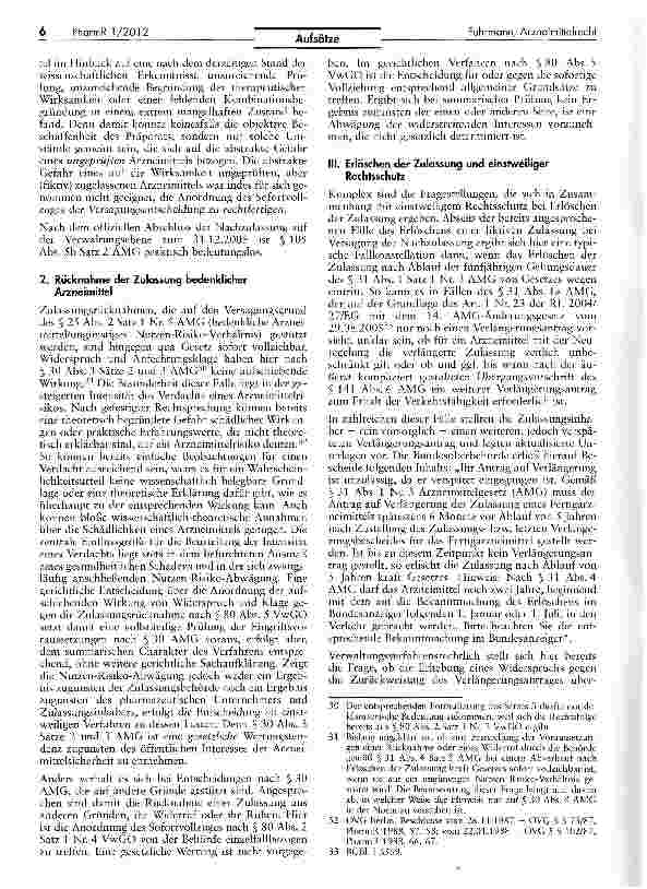 Vorschauseite 6: Sofortvollzug und Einstweiliger Rechtsschutz im Arzneimittelrecht