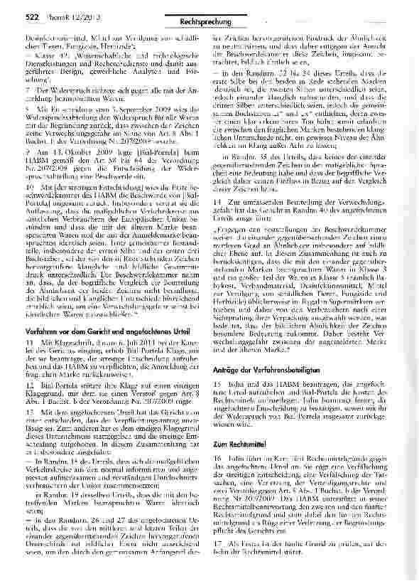 Vorschauseite 2: Verwechslungsgefahr zwischen den Arzneimittelmarken ZEBEXIR und ZEBINIX VO (HG) Nr. 207/2009 - Art. 8 I b