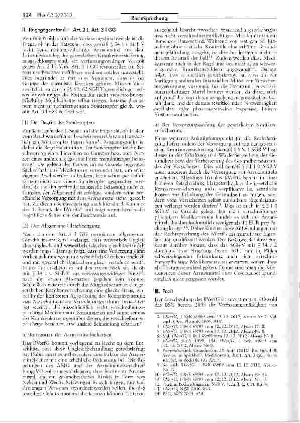 Vorschauseite 6: Ausschluss nicht verschreibungspflic htiger Arzneimittel aus dem Leistungskatalog der gesetzlichen Krankenversicherung ist verfassungsgemäß