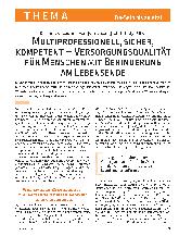 Vorschauseite 1: Multiprofessionell, sicher, kompetent. - Versorgungsqualität für Menschen mit Behinderung am Lebensende