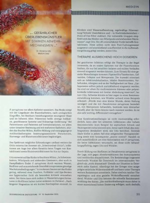 Vorschauseite 2: Pseudomonas Aeruginosa. Hohe Fähigkeit zur Abschirmung