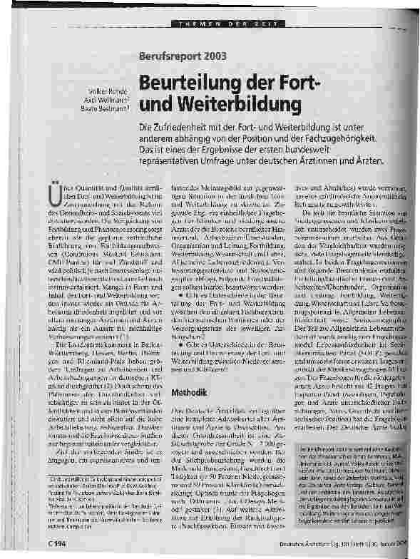 Vorschauseite 1: Beurteilung der Fortund Weiterbildung