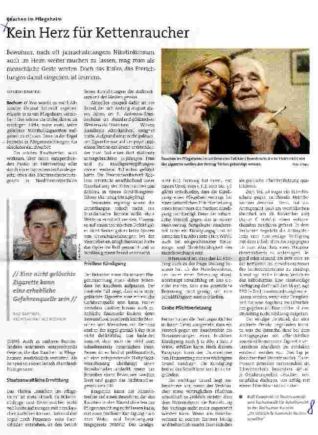 Vorschauseite 1: Kein Herz für Kettenraucher