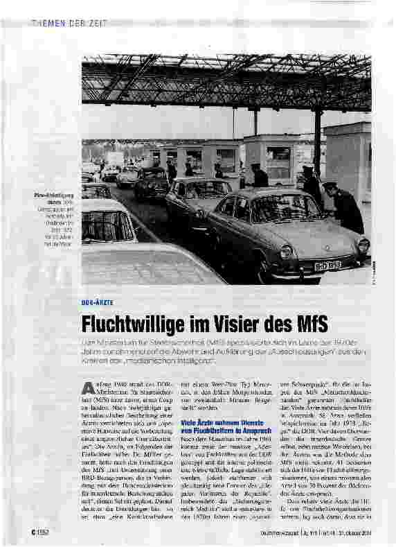Vorschauseite 1: Fluchtwillige im Visier des MfS