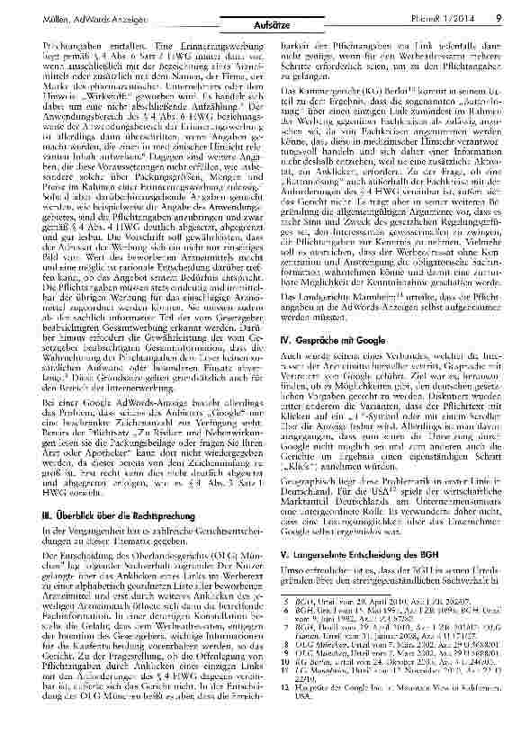 Vorschauseite 2: Werbung über Google AdWords-Anzeigen weiterhin möglich