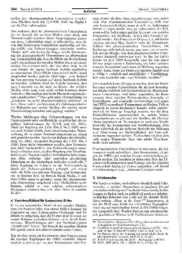 Vorschauseite 4: Arzneimittelwerbung im Bereich „Social Media