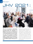 Vorschauseite 1: JHV 2021: immer wieder neu denken!