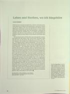 Vorschauseite 1: Leben und Sterben, wo ich hingehöre.