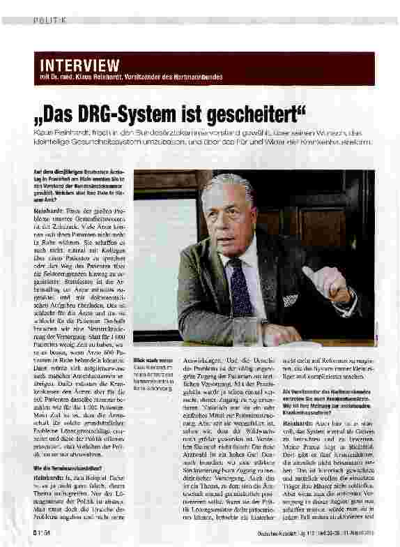 Vorschauseite 1: Das DRG-System ist gescheitert