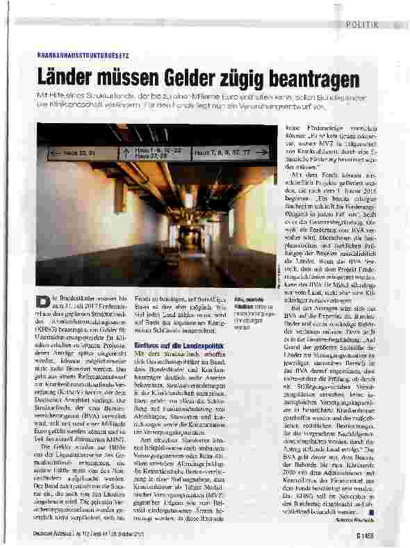 Vorschauseite 1: Länder müssen Gelder zügig beantragen