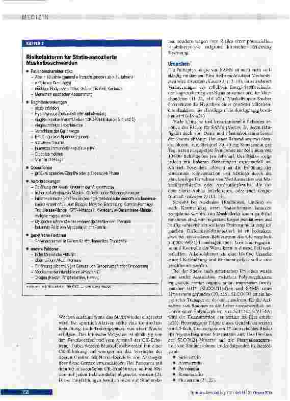 Vorschauseite 3: Behandlungsoptionen bei Statin-assoziierten Muskelbeschwerden