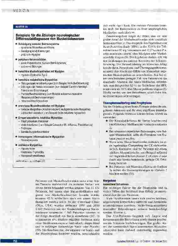 Vorschauseite 5: Behandlungsoptionen bei Statin-assoziierten Muskelbeschwerden