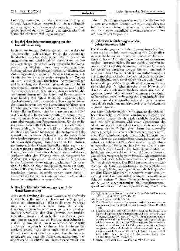Vorschauseite 6: Die Drittanfechtung einer Generikazulassung durch den Originalhersteller nach der „Olainfarm-Entscheidung des Europäischen Gerichtshofs