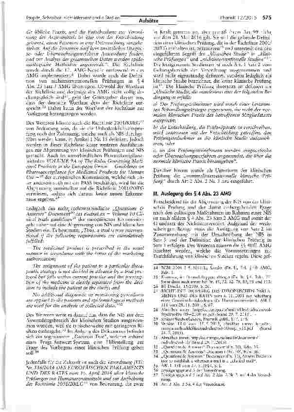 Vorschauseite 3: Zulässige Maßnahmen im Rahmen von nicht-interventionellen Studien