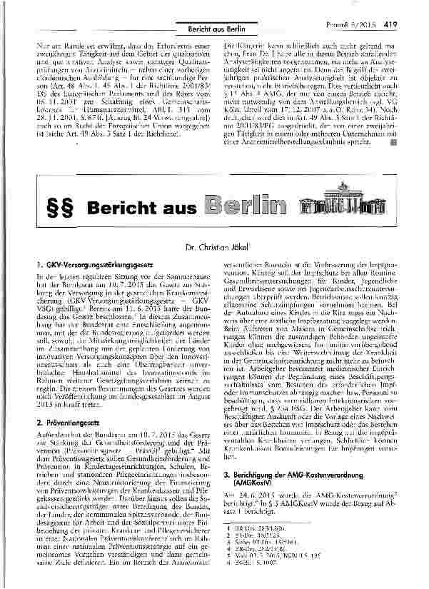 Vorschauseite 4: Zur Feststellung der Erfüllung der Voraussetzungen als sachkundige Person i.S. des AMG
