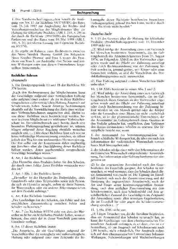 Vorschauseite 2: Gemeinschaftsrechtskonformität des Auskunftsanspruchs nach § 84a