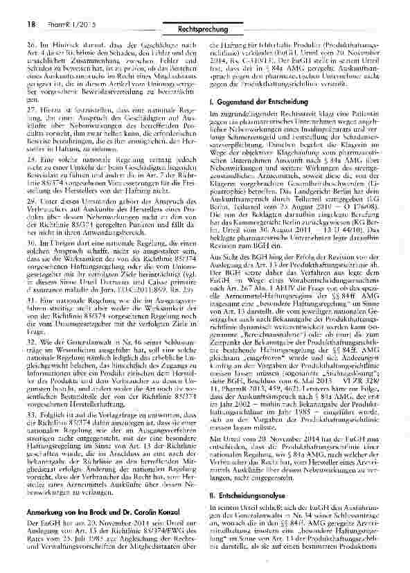Vorschauseite 4: Gemeinschaftsrechtskonformität des Auskunftsanspruchs nach § 84a