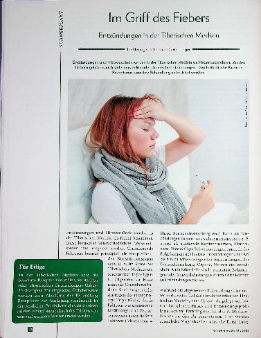 Vorschauseite 1: Im Griff des Fiebers Entzündungen in der Tibetischen Medizin