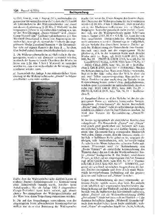 Vorschauseite 3: Keine Verwechslungsgefahr bei hinreichender Zeichenähnlichkeit
