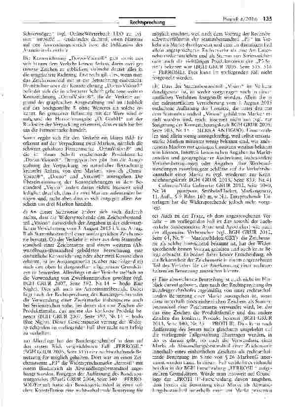 Vorschauseite 4: Keine Verwechslungsgefahr bei hinreichender Zeichenähnlichkeit